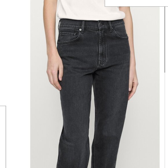 Zara High-waisted Straight Jeans Black Size 12 - Picture 2 of 15